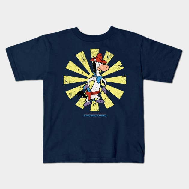 Quick Draw McGraw Retro Japanese Kids T-Shirt by Nova5